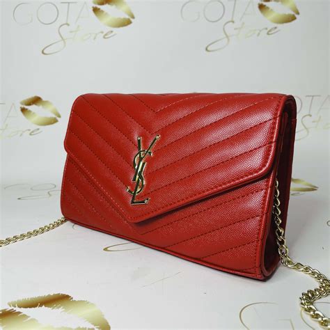 ysl red quilted bag|red ysl bag with tassel.